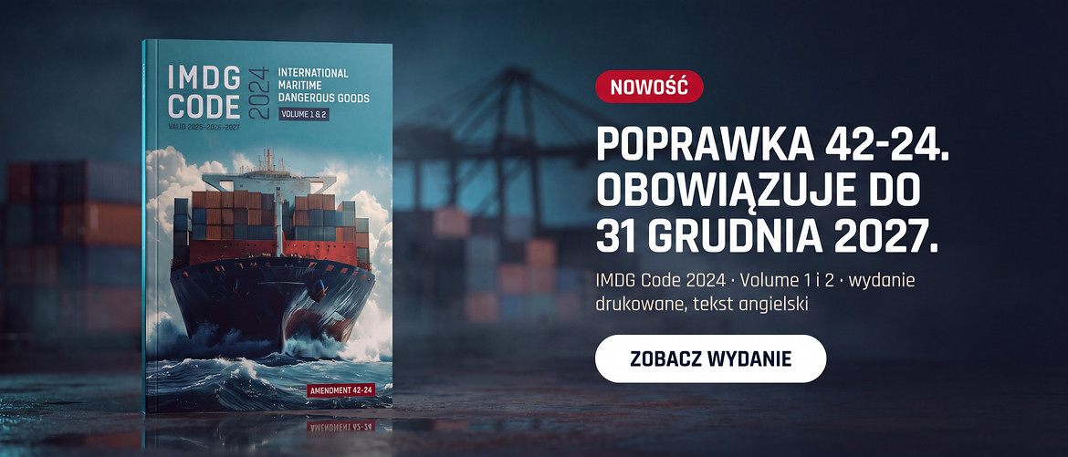 Kodeks IMDG 2024, poprawka 42-24, Volume 1 i 2, wydanie drukowane. Tekst obowiazujacy do 31 grudnia 2027.
