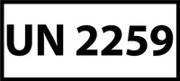 Nalepka UN2259 (FOLIA) 12x6cm (rolka po 250 sztuk nalepek)