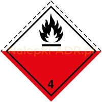 Label no. 4.2 - Substances liable to spontaneous combustion - 25x25cm