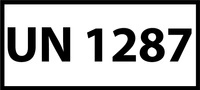 Nalepka UN1287 (FOLIA) 12x6cm (rolka po 250 sztuk nalepek)