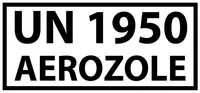 Nalepka UN1950 AEROZOLE (FOLIA) 12x6cm (rolka po 250 sztuk nalepek)