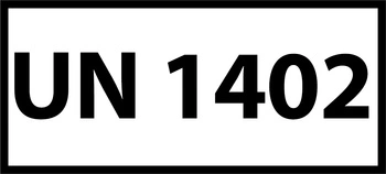 Nalepka UN1402 (FOLIA) 12x6cm (rolka po 250 sztuk nalepek)