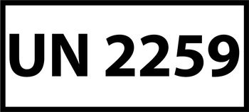 Nalepka UN2259 (FOLIA) 12x6cm (rolka po 250 sztuk nalepek)