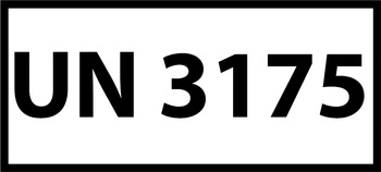 Nalepka UN 3175 (FOLIA) 12x6cm (rolka po 250 sztuk nalepek)