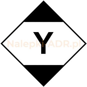 Nalepka ADR LQ z literą Y - Ilości Ograniczone - Limited Quantities (250 sztuk - FOLIA) 10x10cm