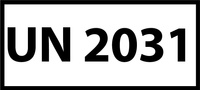 Nalepka UN2031 (FOLIA) 12x6cm (rolka po 250 sztuk nalepek)
