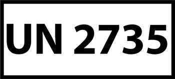 Nalepka UN2735 (FOLIA) 12x6cm (rolka po 250 sztuk nalepek)