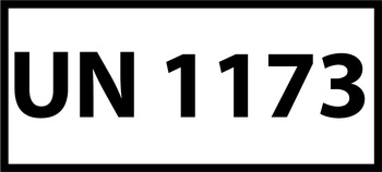 Nalepka UN1173 (FOLIA) 12x6cm (rolka po 250 sztuk nalepek)