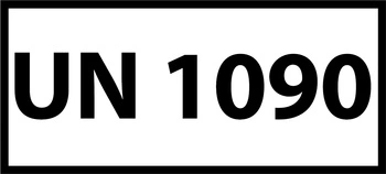Nalepka UN 1090 (FOLIA) 12x6cm (rolka po 250 sztuk nalepek)
