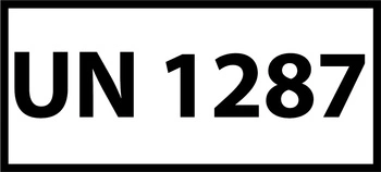 Nalepka UN1287 (FOLIA) 12x6cm (rolka po 250 sztuk nalepek)