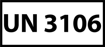 Nalepka UN3106 (FOLIA) 12x6cm (rolka po 250 sztuk nalepek)