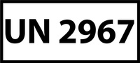Nalepka UN2967 (FOLIA) 12x6cm (rolka po 250 sztuk nalepek)