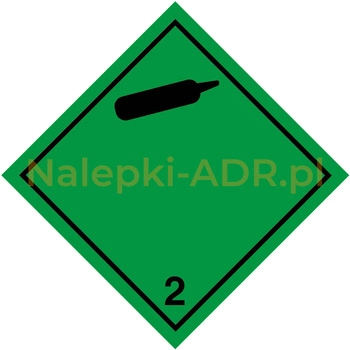 Label no 2.2 - Non-flammable non-toxic gases - 25x25cm