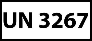 Nalepka UN3267 (FOLIA) 12x6cm (rolka po 250 sztuk nalepek)