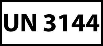 Nalepka UN3144 (FOLIA) 12x6cm (rolka po 250 sztuk nalepek)