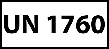 Nalepka UN1760 (FOLIA) 12x6cm (rolka po 250 sztuk nalepek)