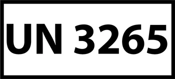 Nalepka UN 3265 (FOLIA) 12x6cm (rolka po 250 sztuk nalepek)