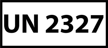 Nalepka UN2327 (FOLIA) 12x6cm (rolka po 250 sztuk nalepek)