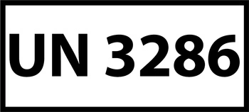 Nalepka UN 3286 (FOLIA) 12x6cm (rolka po 250 sztuk nalepek)