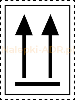 Strzałki Kierunkowe - Nalepka ADR (500 sztuk - FOLIA) 5,6x8cm