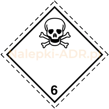 Label no. 6.1 - Toxic substances (250 labels - FILM) 10x10cm
