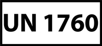 Nalepka UN1760 (FOLIA) 12x6cm (rolka po 250 sztuk nalepek)