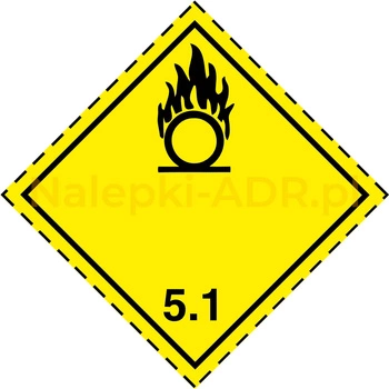 Label no. 5.1 - Oxidizing substances - 25x25cm