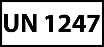 Nalepka UN1247 (FOLIA) 12x6cm (rolka po 250 sztuk nalepek)