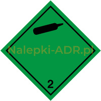 Nalepka nr 2.2 - Nalepki ADR klasa 2 - Gazy Niepalne i Nietrujące - 25x25cm