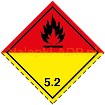 Label no 5.2 - Organic peroxides (250 labels - FILM) 10x10cm