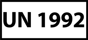 Nalepka UN 1992 (FOLIA) 12x6cm (rolka po 250 sztuk nalepek)