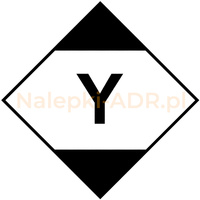 Nalepka ADR LQ z literą Y - Ilości Ograniczone - Limited Quantities (250 sztuk - FOLIA) 10x10cm