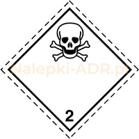 Nalepka nr 2.3 - Nalepki ADR klasa 2 - Gazy Trujące - 25x25cm
